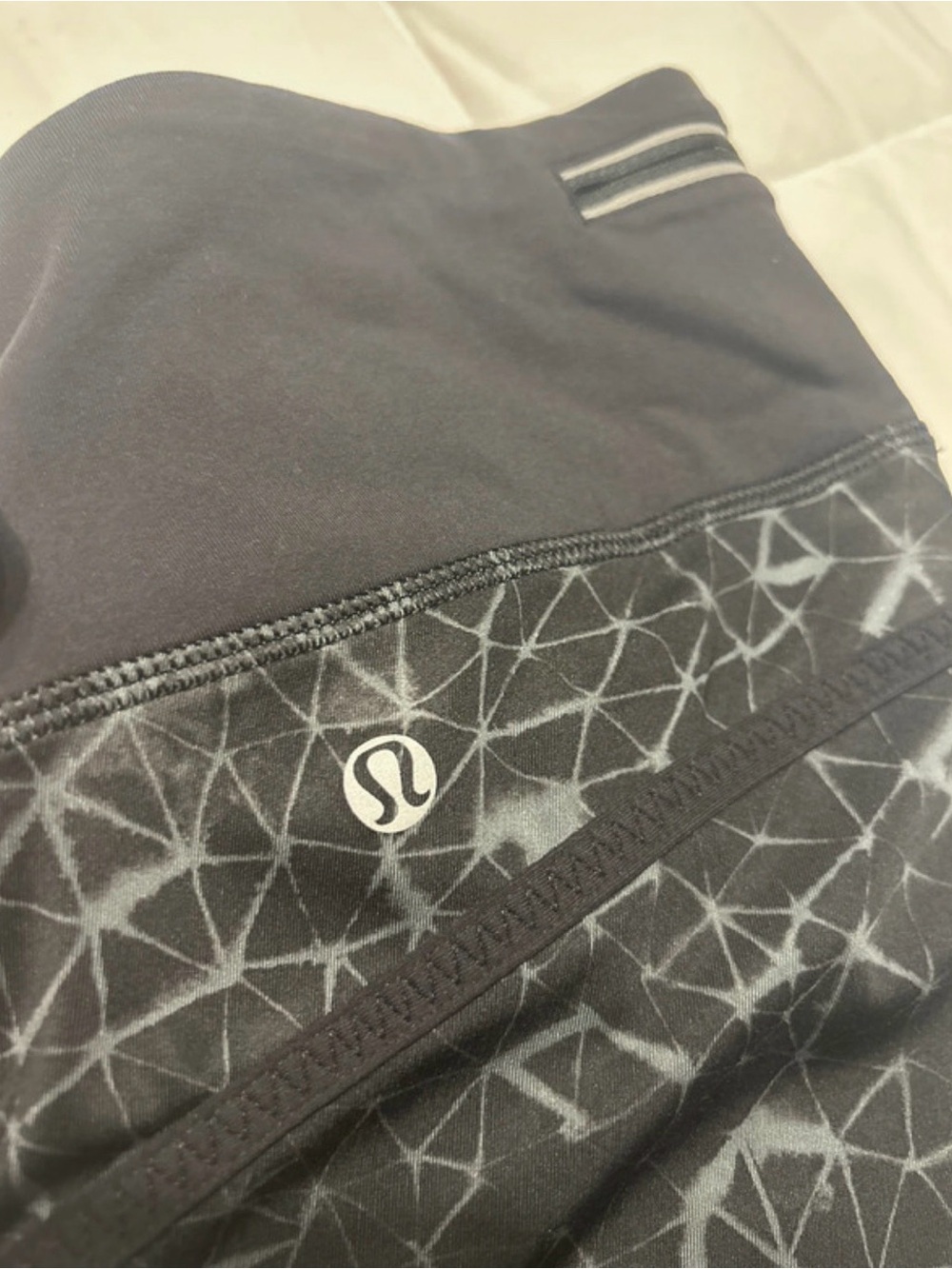 Lululemon Run Top Speed Crop Star Crushed Coal Black Size 8